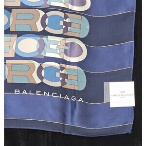 NWT Vintage Balenciaga Geometric Abstract Baroque Theme Silk Scarf